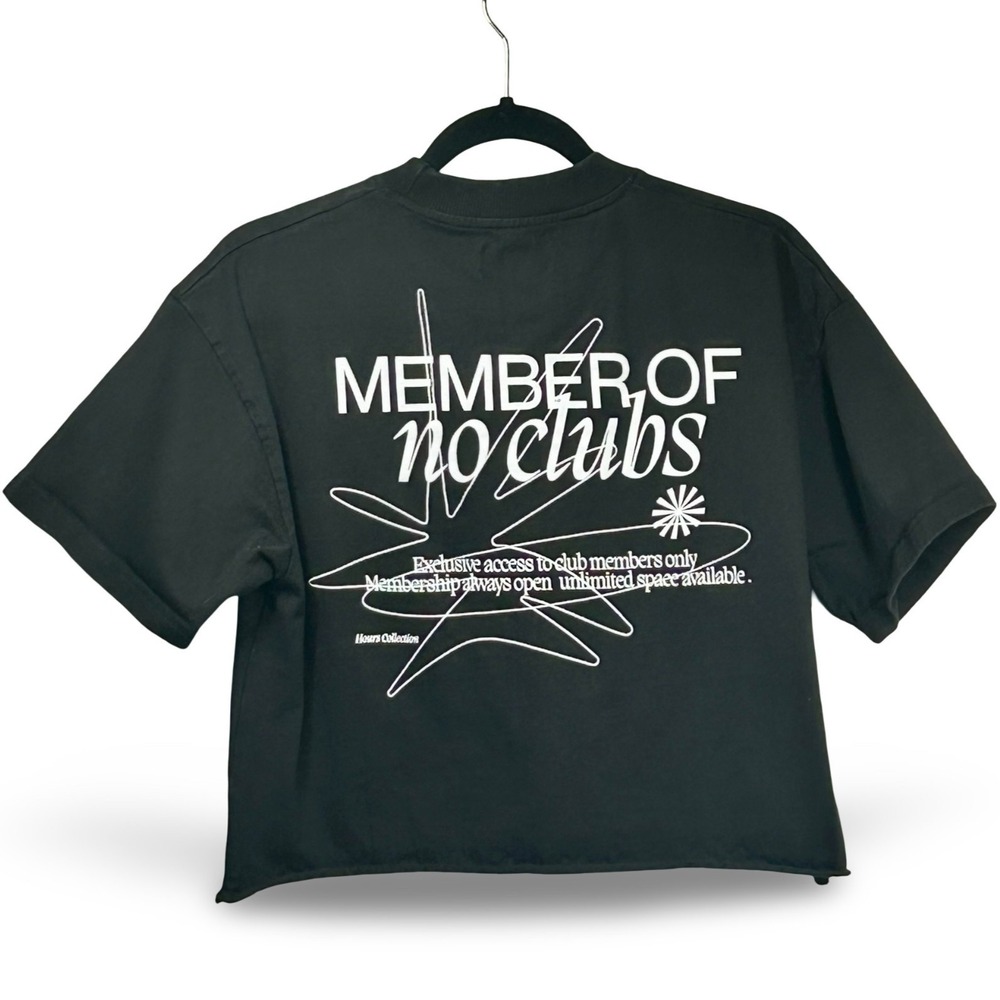 Hours Collection Graphic Crop Tee Size Small Streetwear Basics Quiet Luxury‎